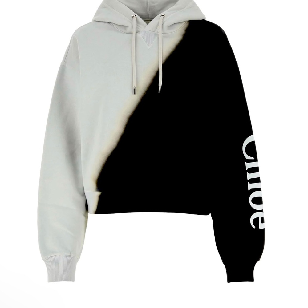 Chole dip-dye cotton fleece hoodie